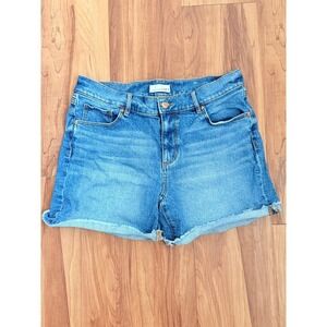 LOFT Denim Shorts Women's Blue Jean Cuffed Hem Casual Everyday SIze 6